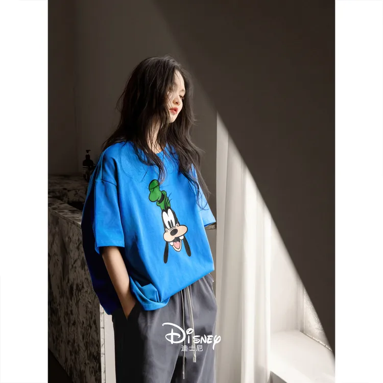 贝妍迪士尼睡衣女款夏季纯棉短袖凉感家居服时尚少女宽松大码套装