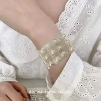 精品爆款小众白色发圈串珠精品发圈发饰精品发圈