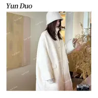 云朵定制【苏力】设计款高质纯色苏力羊毛大衣LF59