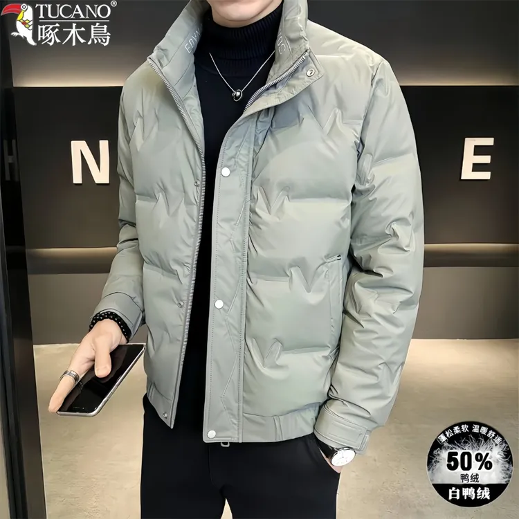 TUCANO/啄木鸟男士羽绒服轻薄保暖休闲精致立领冬季潮流时尚外套 