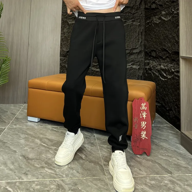 专柜品质轻奢风常规款中腰运动风长裤男士卫裤男装6958