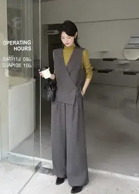 【钰姐精选】雅8825-气质简约三件套套装显瘦时尚百搭减龄宽松韩版