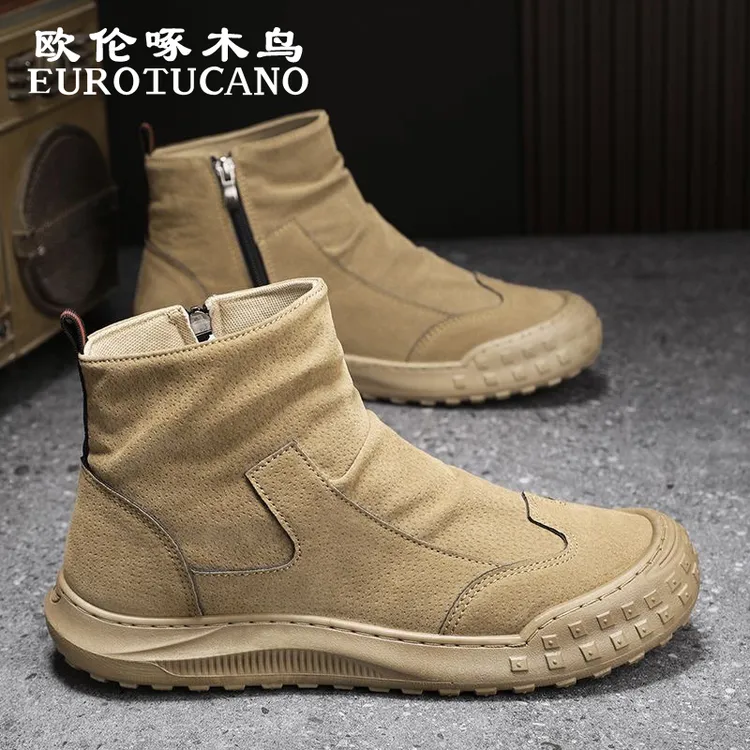 欧伦啄木鸟EUROTUCANO男鞋冬季防滑耐磨劳保工装鞋男士休闲马丁靴