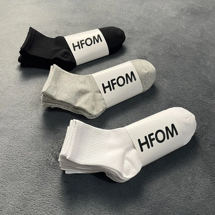 精选好袜五双装HFOM耐穿抗起球男女中筒袜秋冬中邦袜保暖运动简约百搭袜子