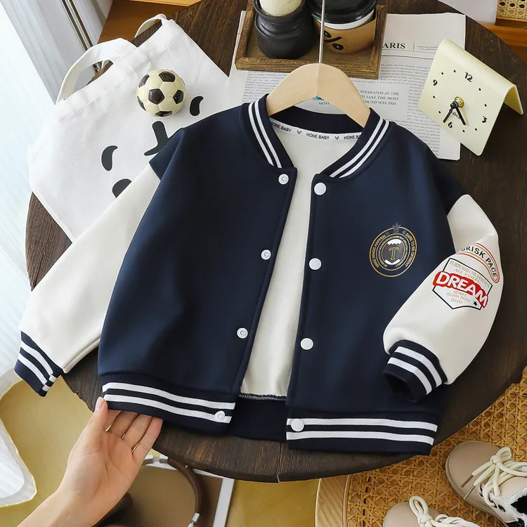【早秋新款】儿童春秋季新款薄绒棒球服外套男女童韩版洋气童装8888