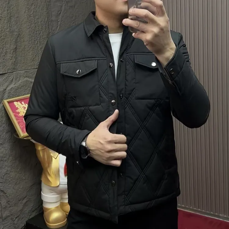 常规款保暖男翻领多口袋棉服棉衣男款休闲秋冬百搭户外棉服外套男