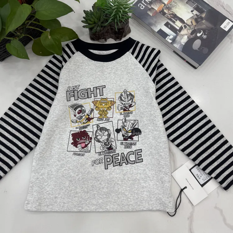 格子家品牌打底衫加厚不加绒打底舒服保暖弹力好男童奥特曼