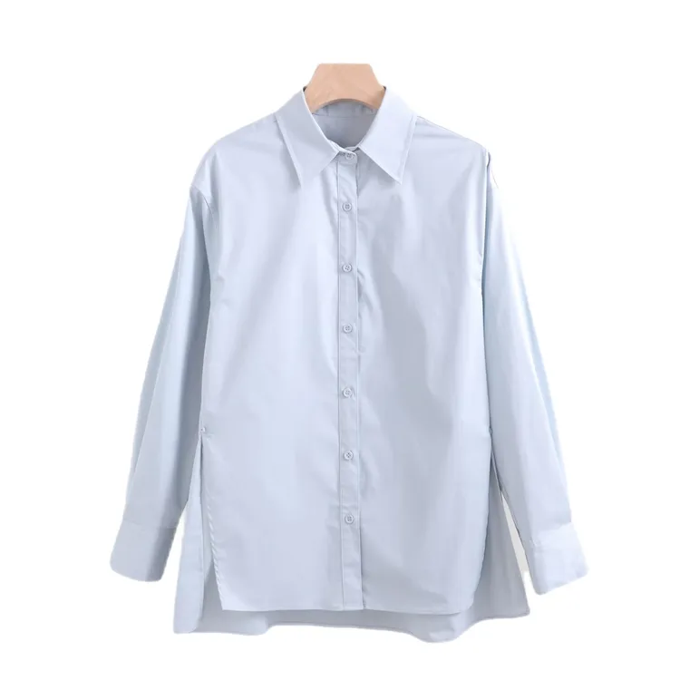 时尚休闲匹马棉极简百搭女士衬衫