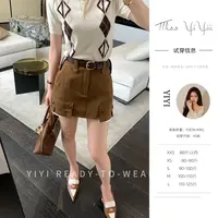 【西部艺术家短裤】<YiYiii>小个子时尚休闲百搭撕边短裤