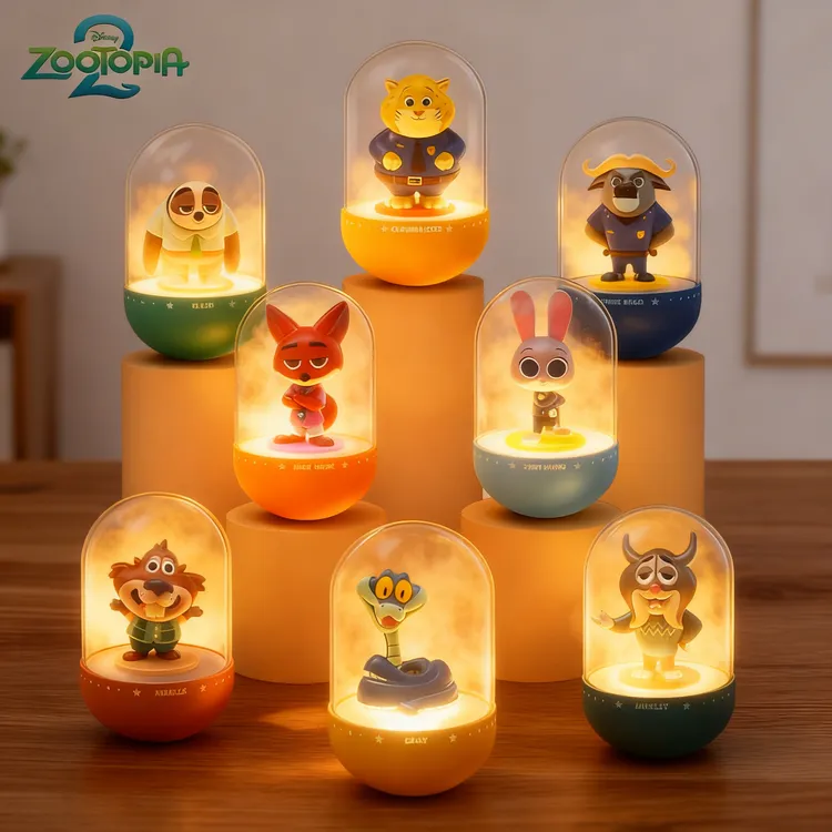 【官方正品】疯狂动物城2盲盒小夜灯尼克朱迪联名动漫周边手办摆件