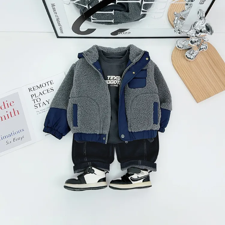 男童加厚外套秋冬款2025新款秋冬装儿童 HS25125 悠悠童话童装