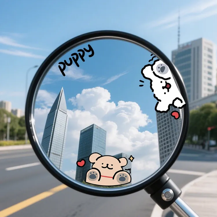贴纸线条小狗后视镜装饰贴个性防水贴卡通动漫车贴