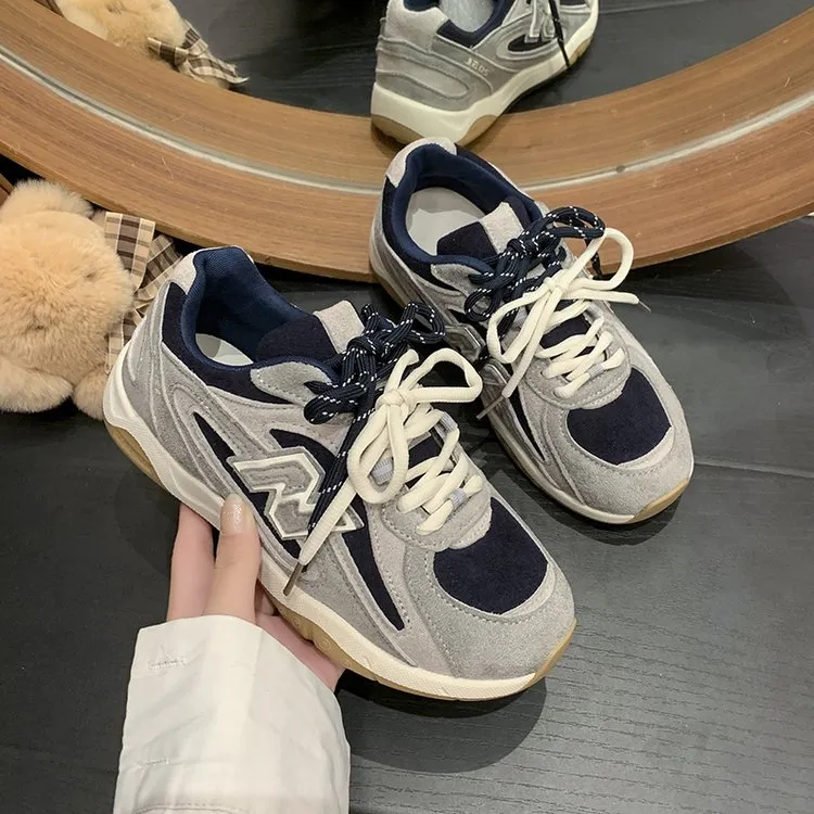 复古德训鞋女2025秋季新款小众厚底百搭轻便休闲运动鞋软底阿甘鞋
