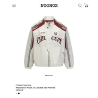 NOONOZ潮牌美式街头字母赛车服立领夹克男女设计感中性风机车外套