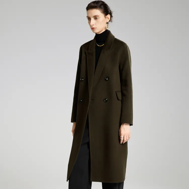 100绵羊毛双面呢大衣女中长款高级感气质时尚端庄毛呢外套冬季新