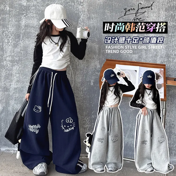 裤子百搭秋季卡通女童中大童
