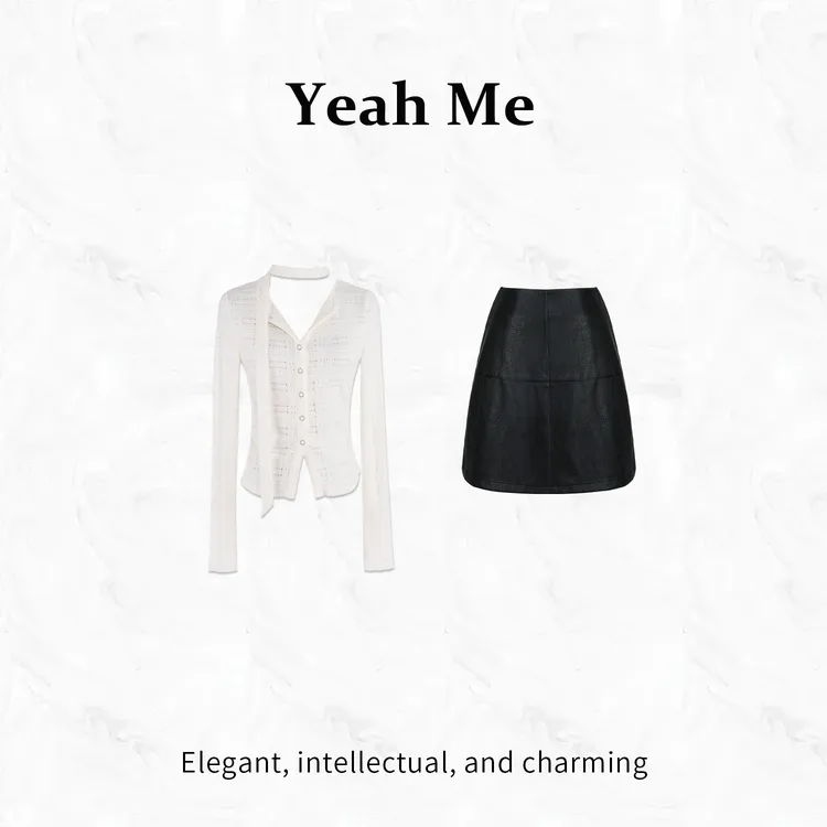 Yeah Me/也觅【绅雅都市】秋季新款短裙套装古典高级感百搭半身裙女