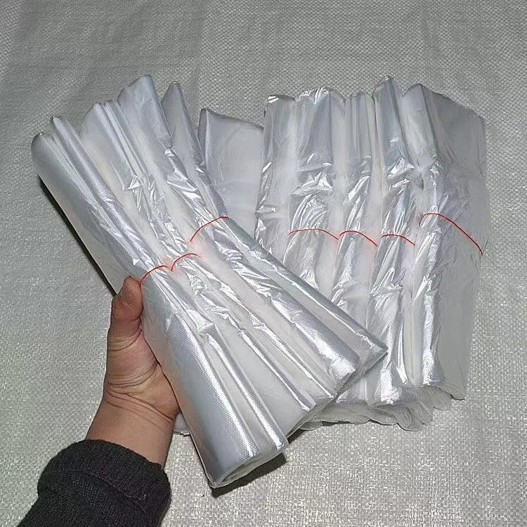 白色塑料袋手提背心式透明打包袋一次性小号方便袋商用