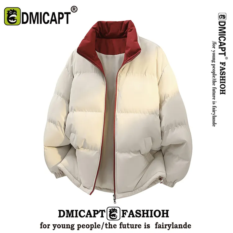 美式潮牌立领棉服男冬季2025新款百搭加厚保暖面包服情侣棉衣外套