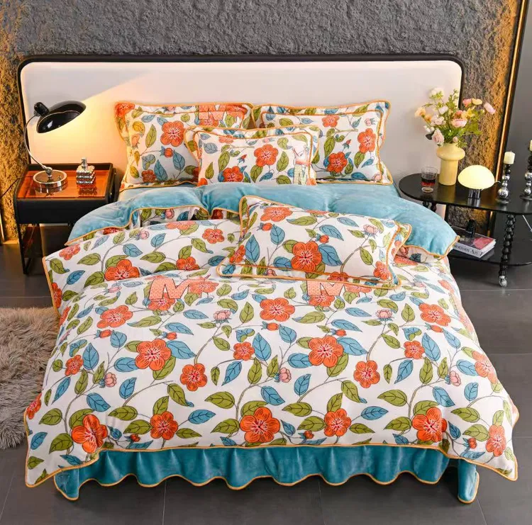 （亏本补贴）新款加厚牛奶绒四件套