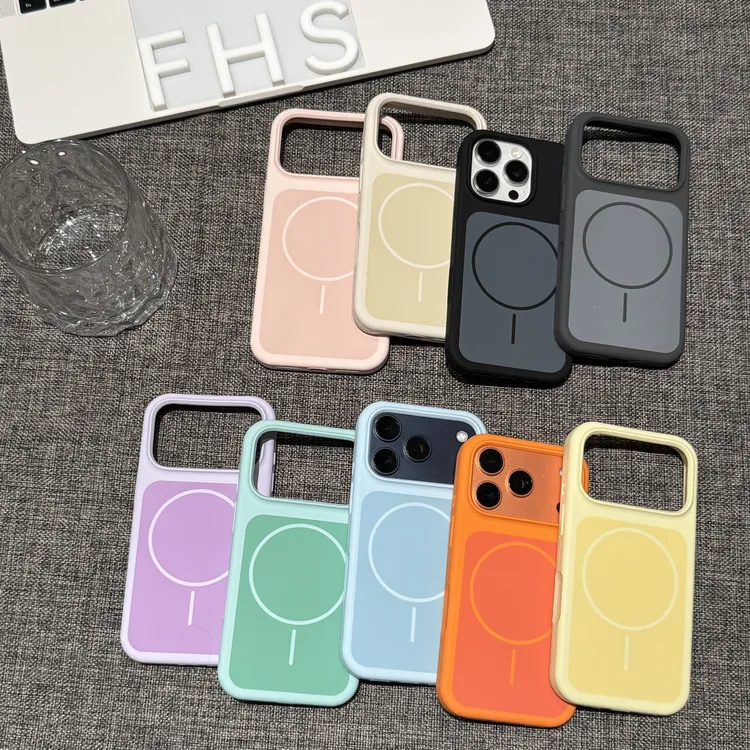 液态硅胶磁吸壳适用苹果17promax手机壳iPhone16相机按键全包15套