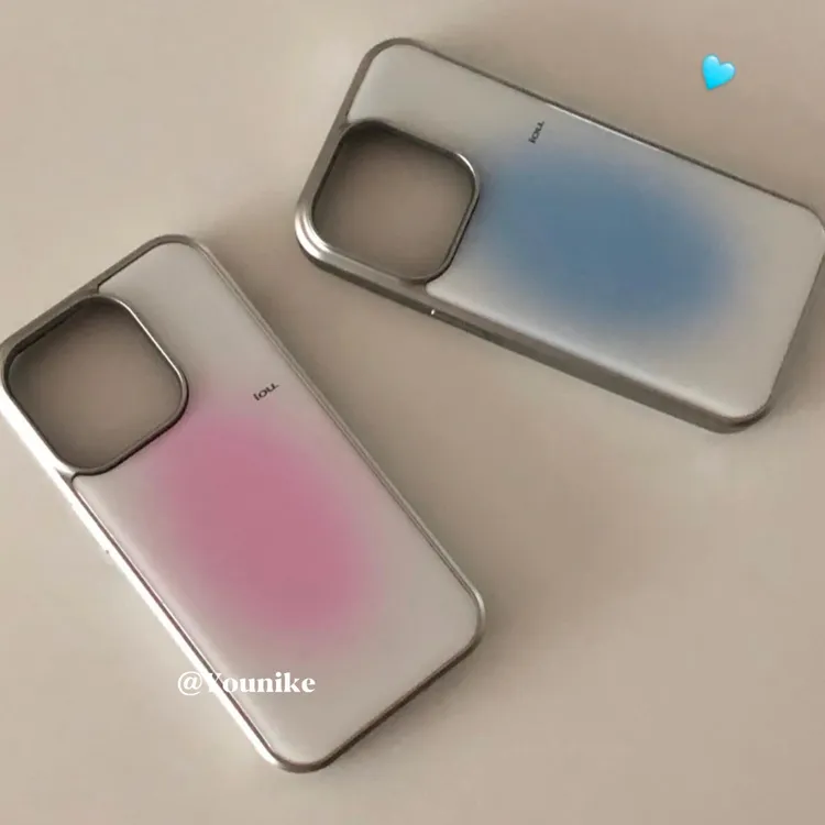 新款韩系晕染情侣款滴胶手机壳适用苹果17/16小米15reno14p80荣耀