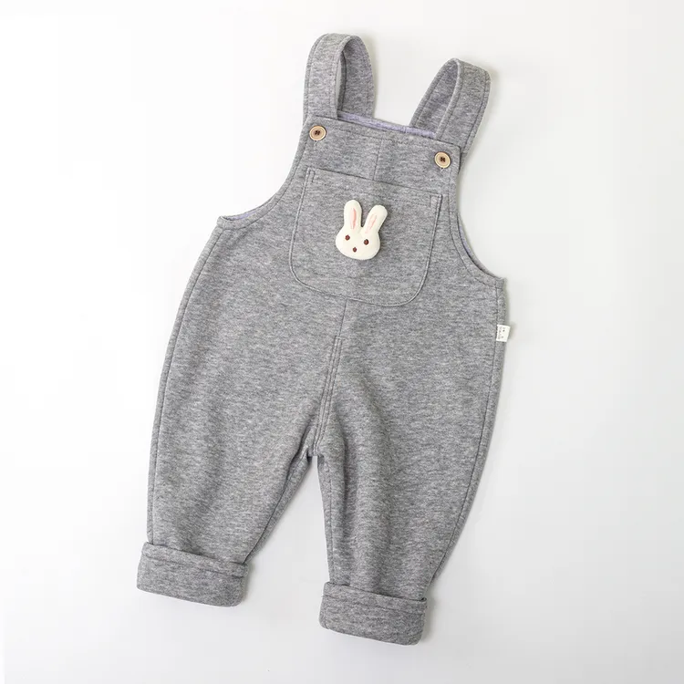 姗妈姗爸婴儿背带裤春秋款双层纯棉宝宝连体裤可开档男童女儿童