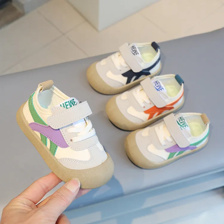 夏季韩版时尚魔术贴轻便软底休闲幼儿小童休闲运动帆布鞋