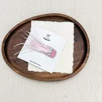 羽毛发夹女百搭发饰发夹蓝色边夹头绳发卡彩色发绳紫色头饰夹子