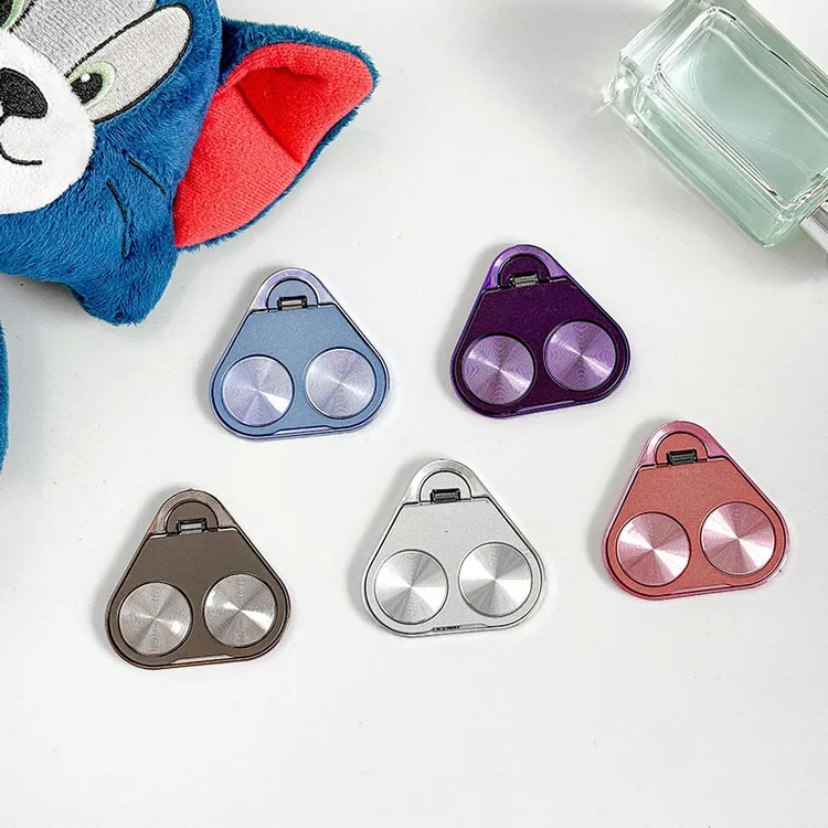 荣启双环合金三角形手机背贴支架360°旋转横竖屏适用苹果17安卓