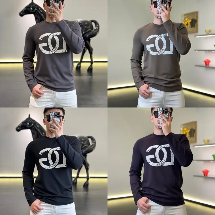 古帝特尼（秋冬）新款双面海岛棉时尚高级简约男士圆领长袖Z-8180