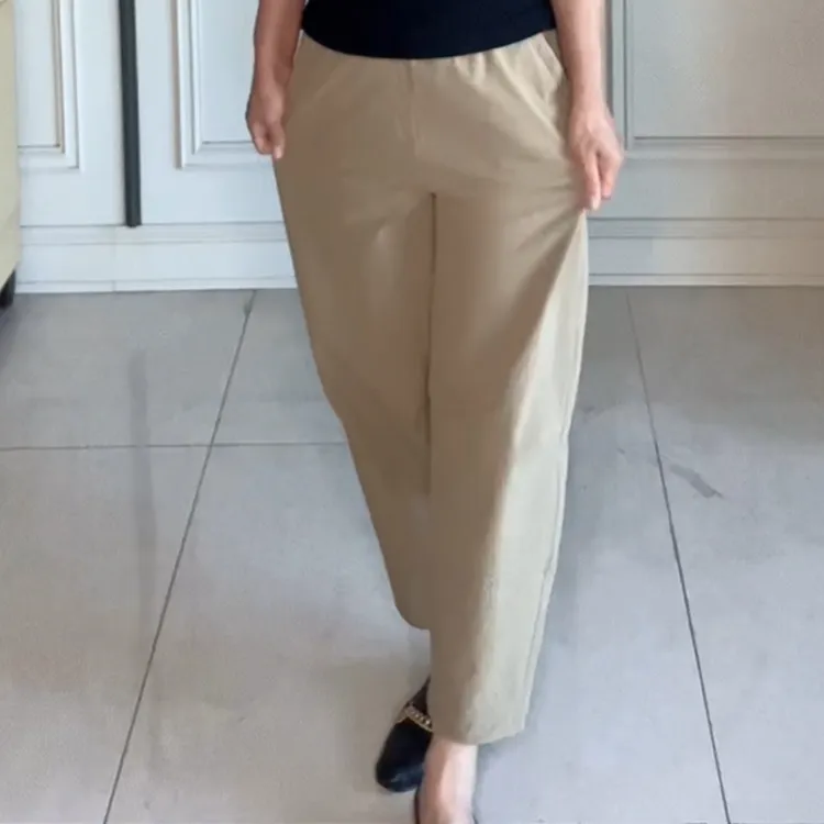 初秋新款高腰显瘦八分九分窄板镰刀休闲裤裤子