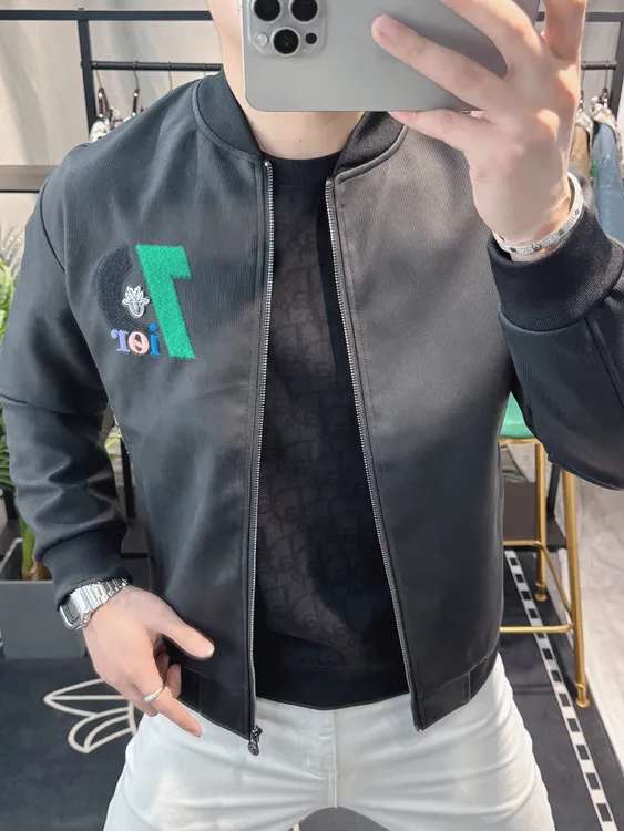 昆加希毕夹克男士春秋季潮牌美式欧洲站设计感外套皮夹克时尚百搭