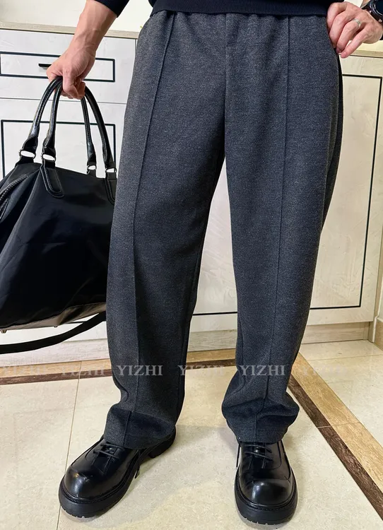 【老钱轻奢 简系列】25秋冬醋酸羊毛慵懒垂休闲裤男潮宽松百搭长裤