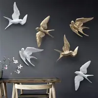 北欧客厅墙面装饰挂件入户玄关餐厅艺术3d立体鸟挂饰轻奢壁挂L