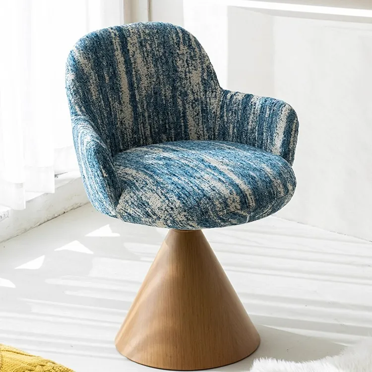 轻奢化妆椅家用卧室高级感可旋转化妆凳设计师款休闲单人椅梳妆凳