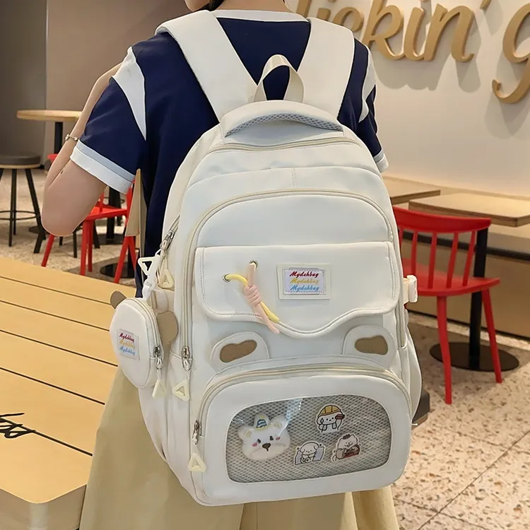 2025新款可爱书包初中女生高颜值双肩包中学生大容量上课背包