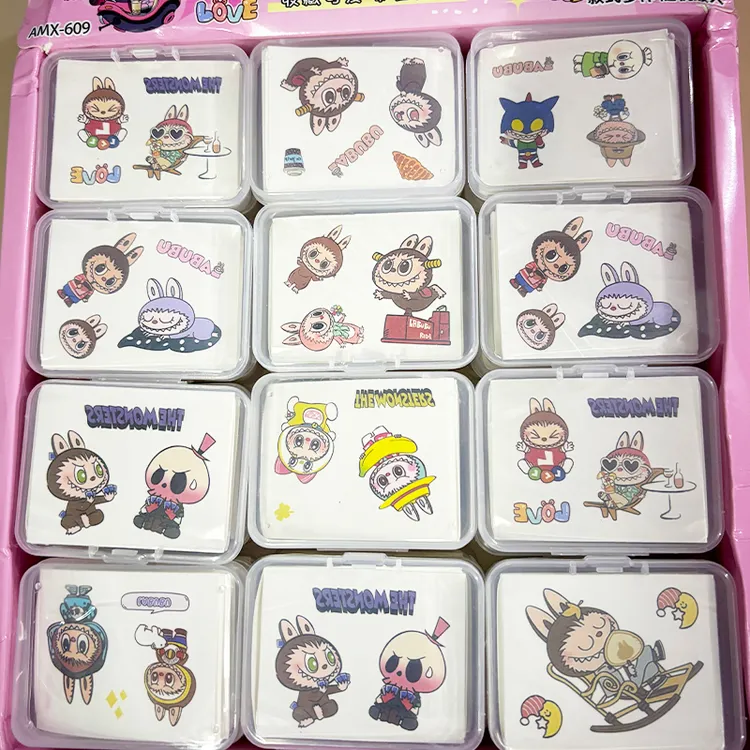 可爱卡通动漫纹身贴防水持久甜酷儿童贴纸沾水贴小学生玩具