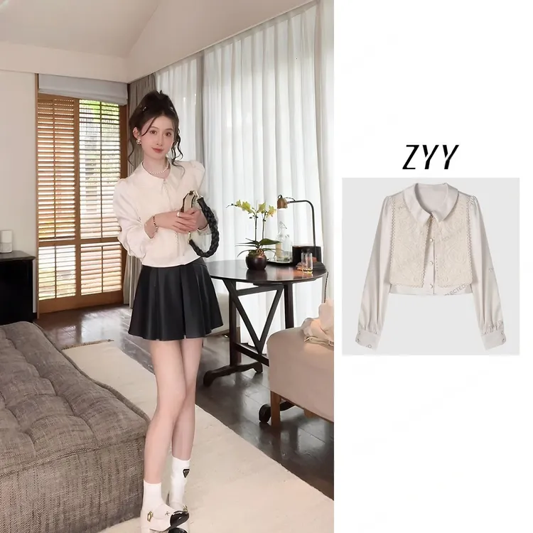 ZYY【旧书页暖】2025/S新品宫廷风气质设计感长袖衬衫女X25QCS02766