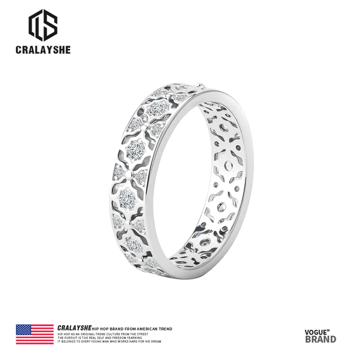 925银戒指 蕾丝雕花戒指情侣款对戒时尚轻奢小众高级感尾戒送女生