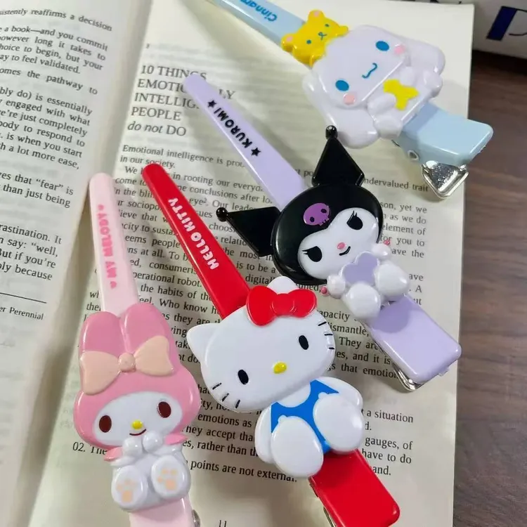 潮流三丽鸥玉桂狗库洛米美乐蒂hellokitty发饰夹子侧边夹可爱风格