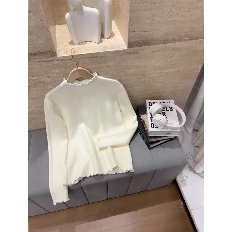 【新木耳边一体绒打底】小允姐姐2025新款时尚高级针织衫打底衫上衣