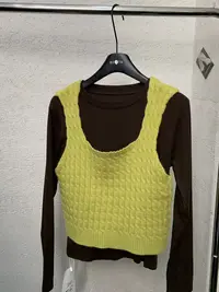 『雨美 Show』7150时尚针织背心两件套衣