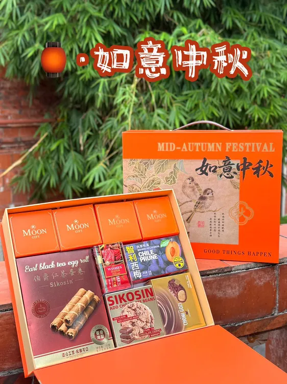 中式手提中秋节月饼零食礼盒流心月饼澳式肉脯伴手礼
