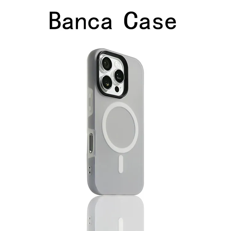 BANCA高级肤感果冻磁吸适用苹果16/15promax手机壳14/13二合一12