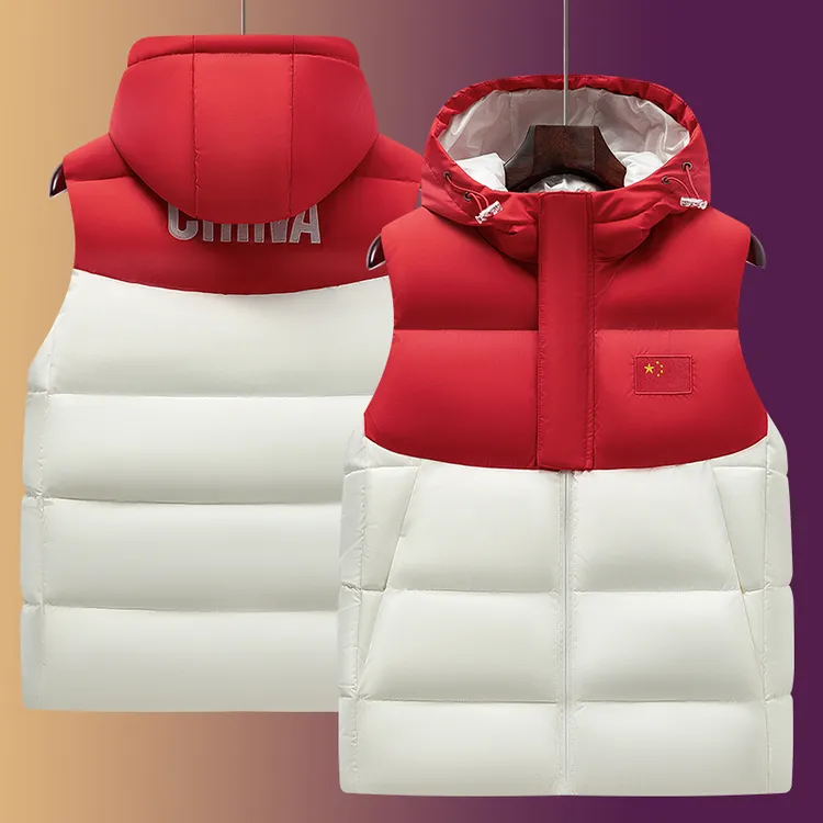 国家队国旗马甲男秋冬季教练坎肩跆拳道棉外套女刺绣定制LOGO