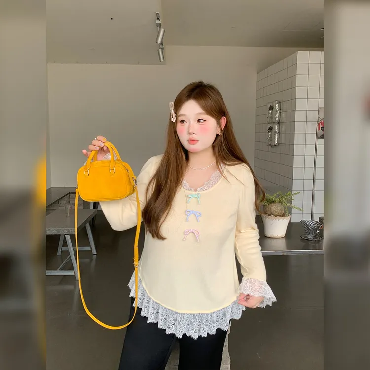 徐达布【清暗利曲】长袖打底女早秋新款黄色上衣Z37935C53