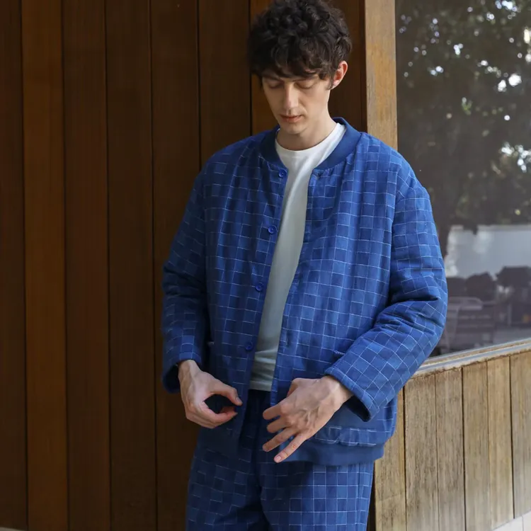 朵朵可可男士秋冬加棉家居服