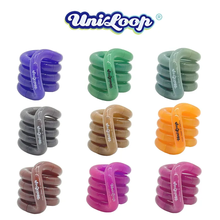 正品Uniloop缠结温感变色 专注力缓解焦虑ADHD手指解压玩具扭扭乐