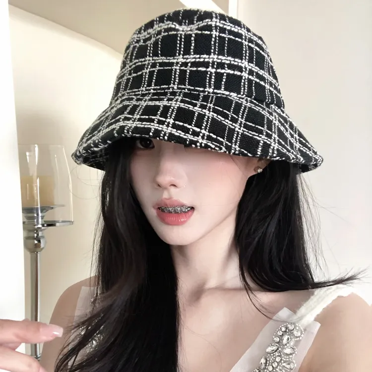 ssst小香盆帽渔夫帽女2025新款韩版时尚百搭遮阳盆帽显脸小水桶帽